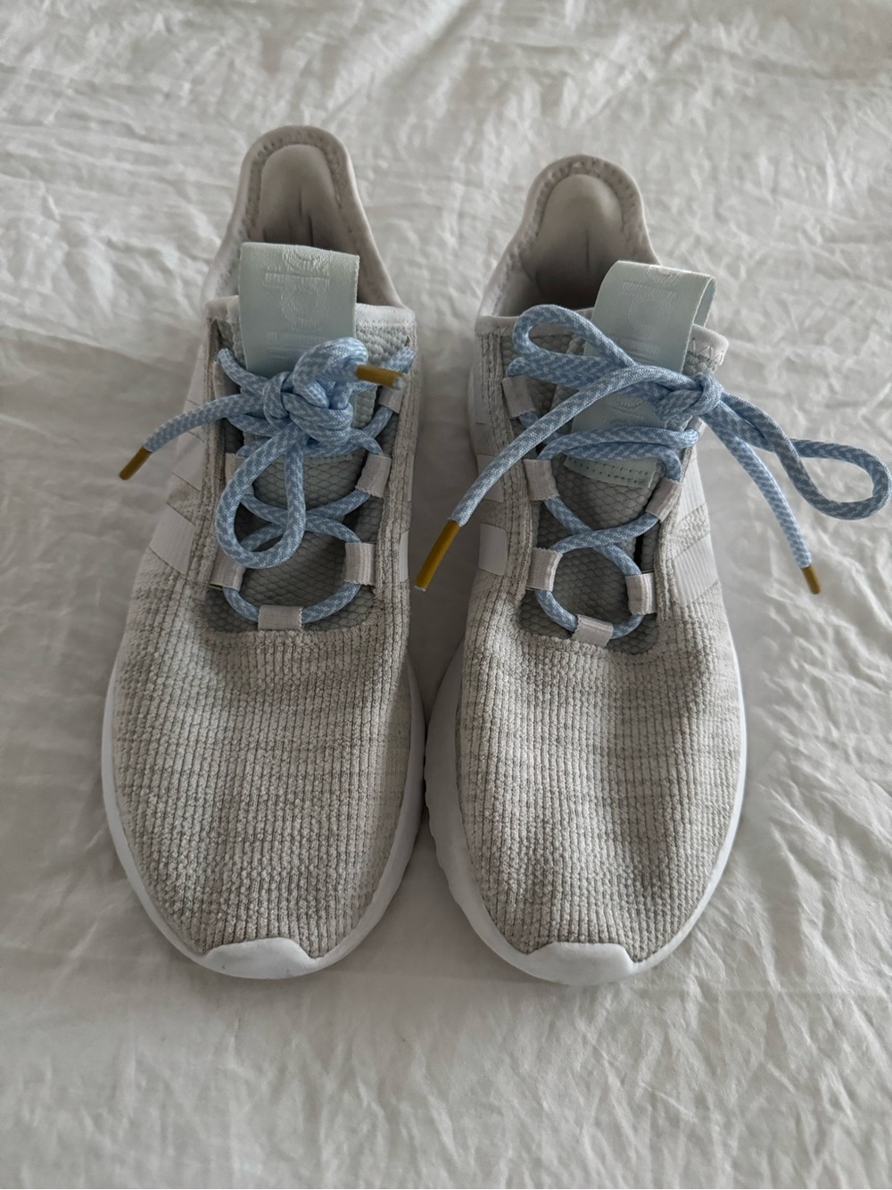 Adidas Women’s Kaptir X Cloudfoam Sneakers Cloud White Glow Blue - Picture 4 of 10